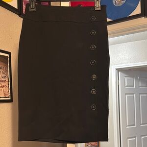 Elegant Black Button-Down Skirt